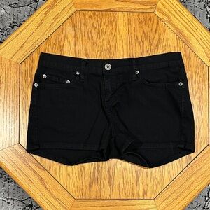 *JUDY BLUE* Black Denim Jean Cotton Shorts Size Large